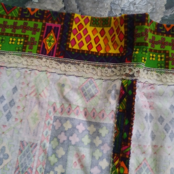 Vintage 60s Psychedelic Velvet Maxi Skirt - Picture 6 of 6